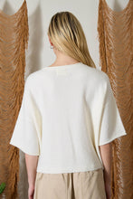 Load image into Gallery viewer, Dana Point Raw Edge Boxy Cardigan in Ivory