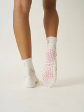 Load image into Gallery viewer, Ruffle Grip Pilates Sock in Tulips