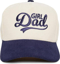 Load image into Gallery viewer, Girl Dad Corduroy Hat in Navy