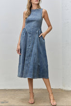 Load image into Gallery viewer, Houston Denim Side Bustle Dress