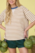 Load image into Gallery viewer, East Bay Striped Tee in Beige