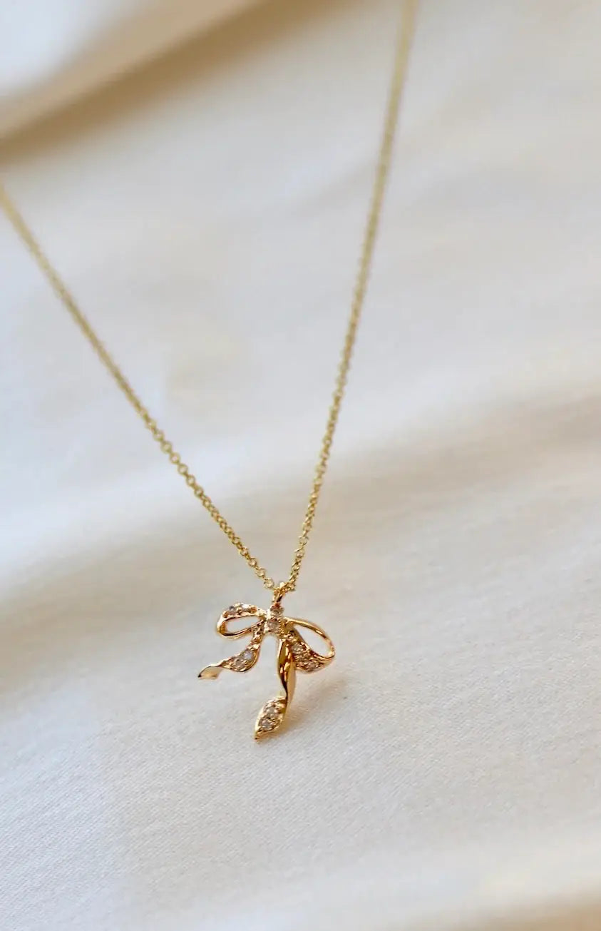 Paris Jewelry Collection: Dainty Bow Necklace