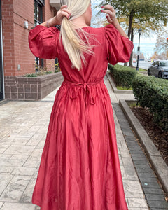 Claremont Dress in Red