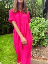 Load image into Gallery viewer, Beverly Hills Shirt Dress in Hot Pink