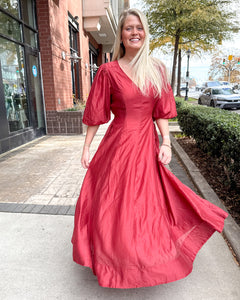 Claremont Dress in Red