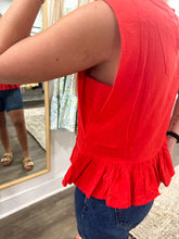 Load image into Gallery viewer, Abilene Babydoll Top in Cherry