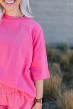 Load image into Gallery viewer, Berkley Ave Oversized Tee in Rose