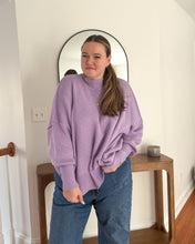 Load image into Gallery viewer, Island Park Side Slit Oversized Sweater in Lavender