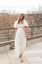 Load image into Gallery viewer, Foley Dress Cream Maxi Eyelet