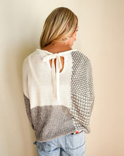 Load image into Gallery viewer, Warwick Neutral Color Block Sweater in Grey