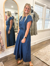 Load image into Gallery viewer, Monetta Denim Button Back Top