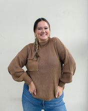 Load image into Gallery viewer, Conway Ribbed Sweater in Brown