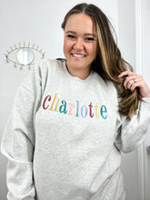 Load image into Gallery viewer, The Crewneck Collection: Charlotte Embroidered Crewneck