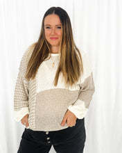 Load image into Gallery viewer, Warwick Neutral Color Block Sweater in Grey