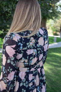 Iva Floral Bow Tie Maxi Dress