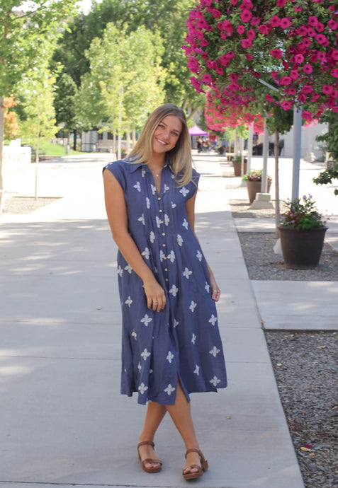 New Hampton Embroidered Dress
