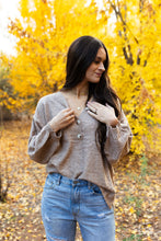 Load image into Gallery viewer, Brighton Mocha V-Neck Sweater