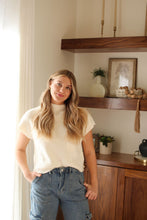 Load image into Gallery viewer, Florence Short Sleeve Sweater in Cream