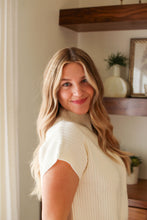 Load image into Gallery viewer, Florence Short Sleeve Sweater in Cream