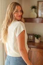 Load image into Gallery viewer, Florence Short Sleeve Sweater in Cream