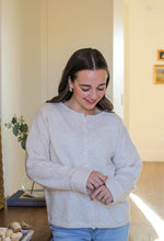 Load image into Gallery viewer, Highlands Button Down Cardigan in Oatmeal