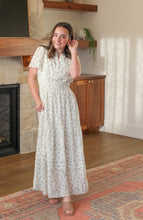 Load image into Gallery viewer, Verbena Floral Sage Smocked Maxi
