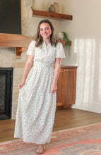 Load image into Gallery viewer, Verbena Floral Sage Smocked Maxi