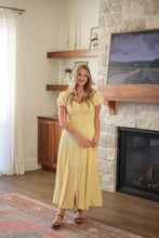 Load image into Gallery viewer, Camellia Lemon Belted Maxi Dress