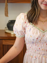 Load image into Gallery viewer, Vienna Pink Floral Smocked Maxi Dress