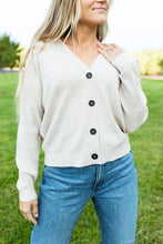 Load image into Gallery viewer, Hamilton Button Up Sweater Cardigan in Beige