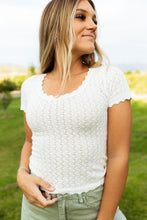 Load image into Gallery viewer, Chantilly Pointelle Cream Top