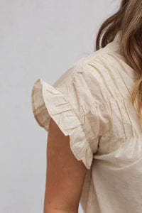 Idabel Cream Henley Top