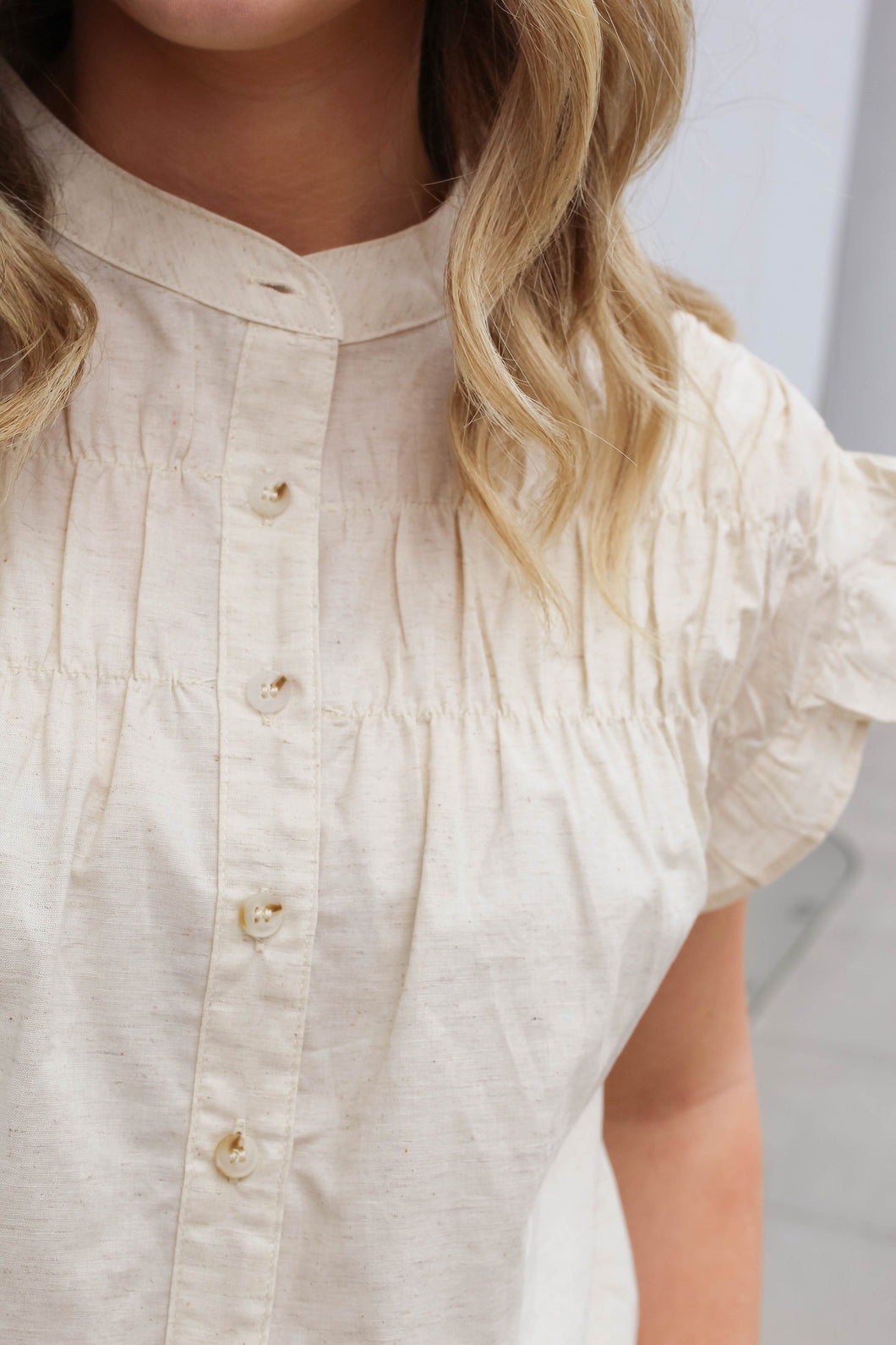 Idabel Cream Henley Top