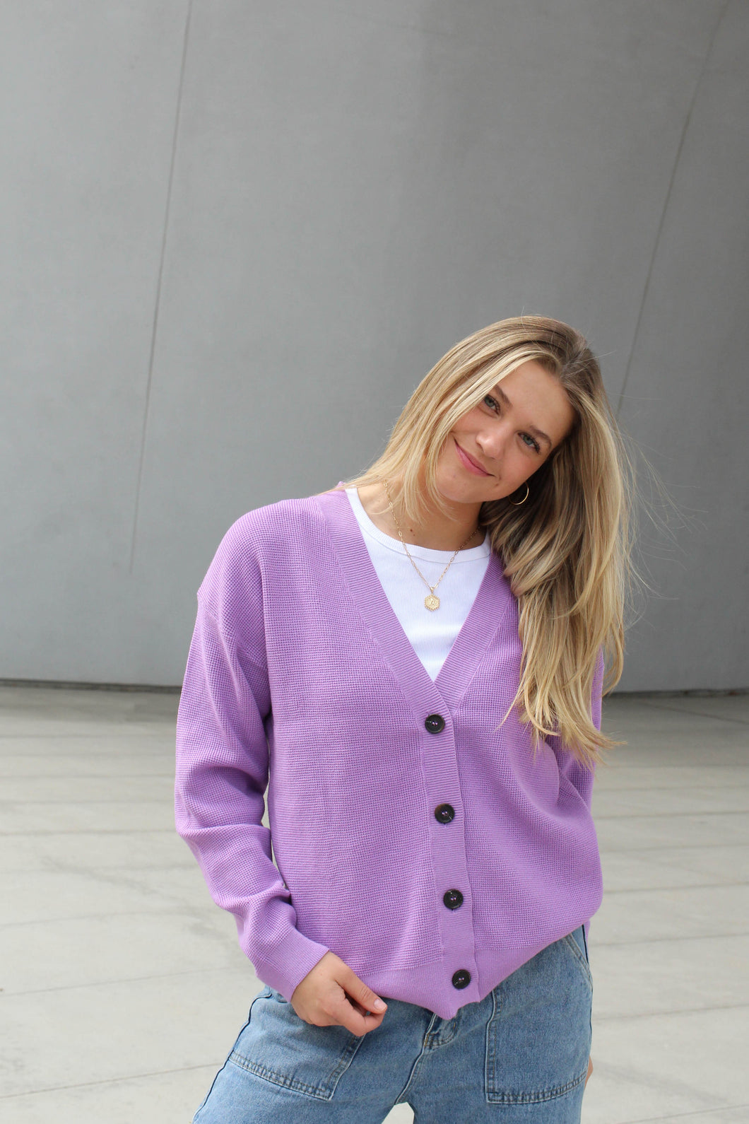 Hamilton Cardigan in Lavender