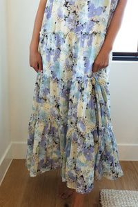 Rosemary Lane Chiffon Maxi Dress in Blue
