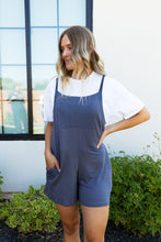 Load image into Gallery viewer, Lake Lure Shortall Romper in Blue Grey