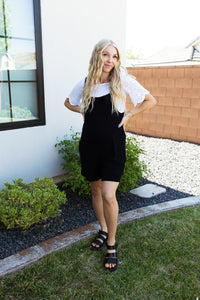 Lake Lure Shortall Romper in Black