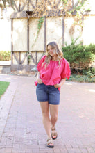 Load image into Gallery viewer, Athens Checkered Button Up Top in Pink