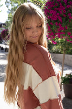 Load image into Gallery viewer, Coronado Rugby Stripe Pullover in Rust + Cream