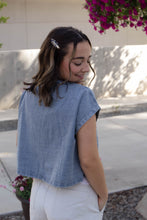 Load image into Gallery viewer, Cheyenne Denim Tie Top