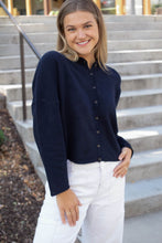 Load image into Gallery viewer, Hudson Buttoned Cardigan in Navy