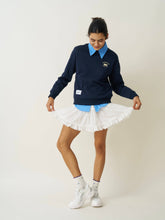 Load image into Gallery viewer, Ruffle Grip Pilates Sock in Purple Bows