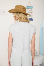 Load image into Gallery viewer, Chapel Hill Rolled Collar Top in Light Grey
