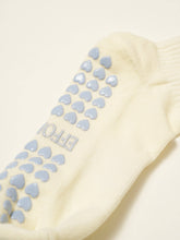 Load image into Gallery viewer, Ruffle Grip Pilates Sock in Light Blue Bows