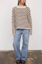 Load image into Gallery viewer, Dedham Striped Rolled Edge Sweater