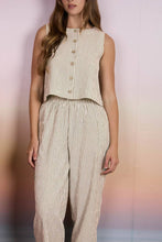 Load image into Gallery viewer, Watch Hill Striped Sleeveless Button Down Top