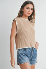 Load image into Gallery viewer, Lone Star Sleeveless Knit Vest in Taupe