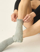 Load image into Gallery viewer, Ruffle Grip Pilates Sock in Baby Blue