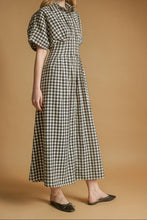 Load image into Gallery viewer, Bonneville Gingham Button Down Midi Dress