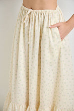 Load image into Gallery viewer, Cape Cod Floral Drawstring Skirt in Butter